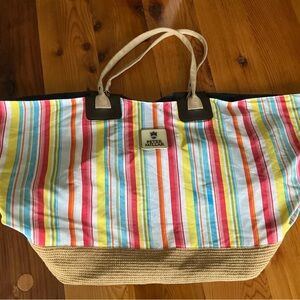 Peter Millar Beach Travel Tote Multicolor Striped